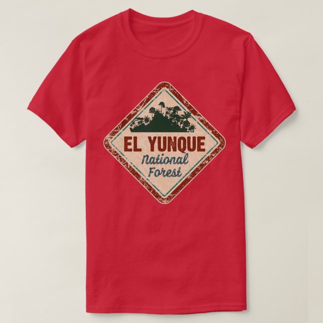 Camiseta El Yunque regalo de pegatina forestal nacional VVV (Diseño del anverso)