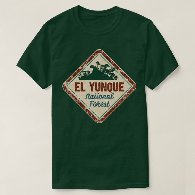 Camiseta El Yunque regalo de pegatina forestal nacional VVV (Diseño del anverso)