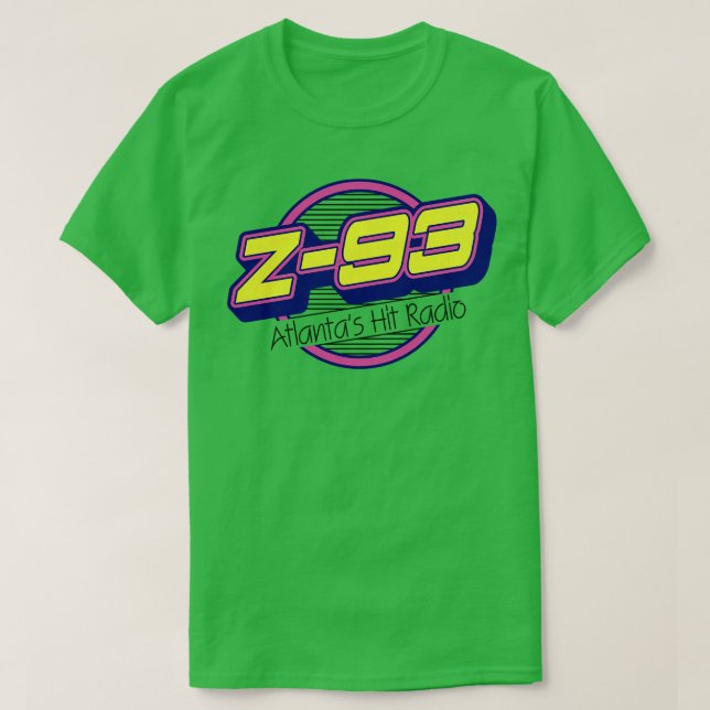 Camiseta El Z 93 de Atlanta sintoniza estación de radio ret (Diseño del anverso)