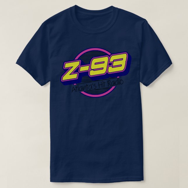 Camiseta El Z 93 de Atlanta sintoniza estación de radio ret (Diseño del anverso)