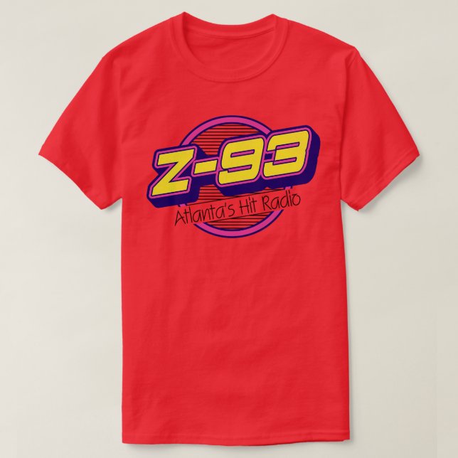 Camiseta El Z 93 de Atlanta sintoniza estación de radio ret (Diseño del anverso)