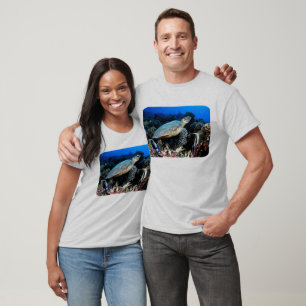 Camiseta El zambullirse con la tortuga y los pescados