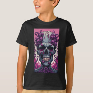 Camiseta El Zombie Tiene El Cerebro Cubriendo La Cabeza