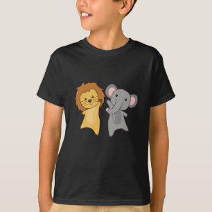 Camiseta El Zoológico Del León Elefante Cute Animales Para