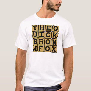 Camiseta El Zorro Marrón Rápido, Asunto Pangrama