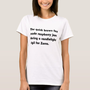 Camiseta El Zorro Moreno Rápido Hizo Raspberry... Pangram T