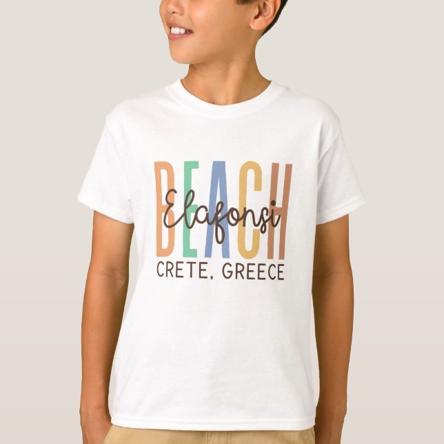Camiseta Elafonsi Beach Crete Greece (Sands) (Anverso)