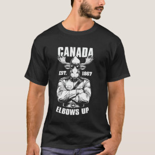 Camiseta Elbows Up Canada 1867 Funny Canadian Proud Mountie