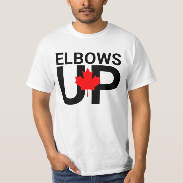 Camiseta Elbows Up Canada Nunca 51ª camisa, Anti-Trump CD (Anverso)