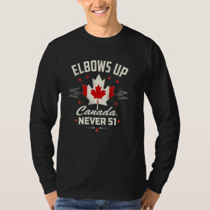 Camiseta Elbows Up Canada Nunca 51 Canada Flag Stand Strong