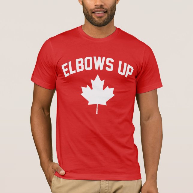 Camiseta Elbows Up Canada - Orgulloso Canadá (Anverso)