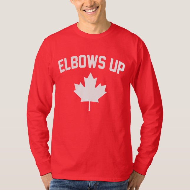 Camiseta Elbows Up Canada - Orgulloso Canadá (Anverso)