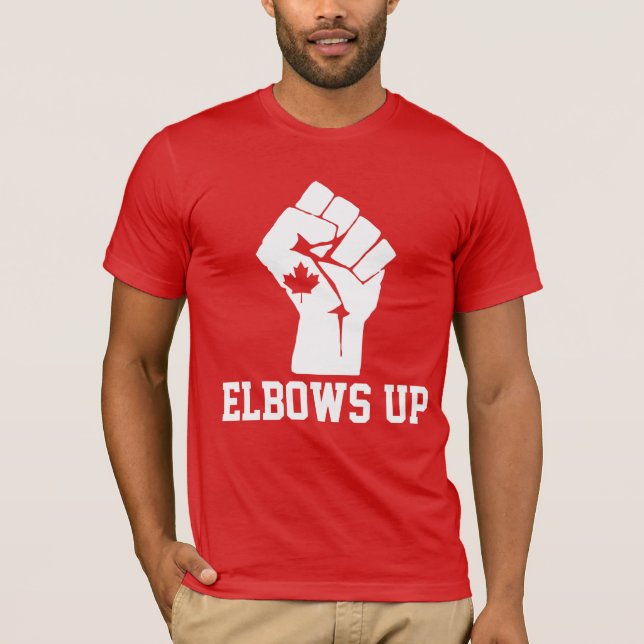 Camiseta Elbows Up Canada - Orgulloso Canadá (Anverso)