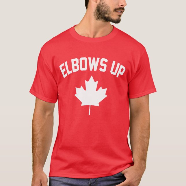 Camiseta Elbows Up Canada - Orgulloso Canadá (Anverso)