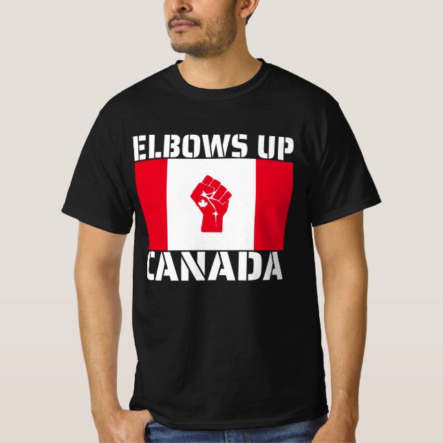 Camiseta Elbows Up Canada - Orgullosos Canadienses (Anverso)