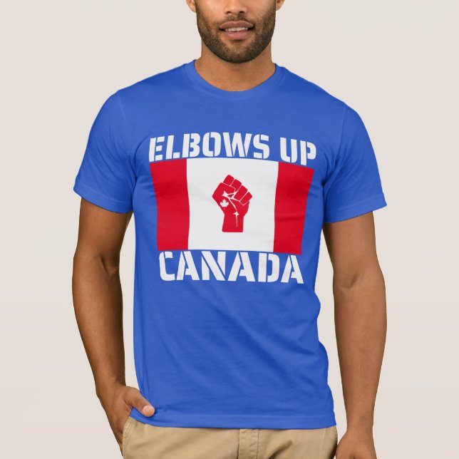 Camiseta Elbows Up Canada - Orgullosos Canadienses (Anverso)