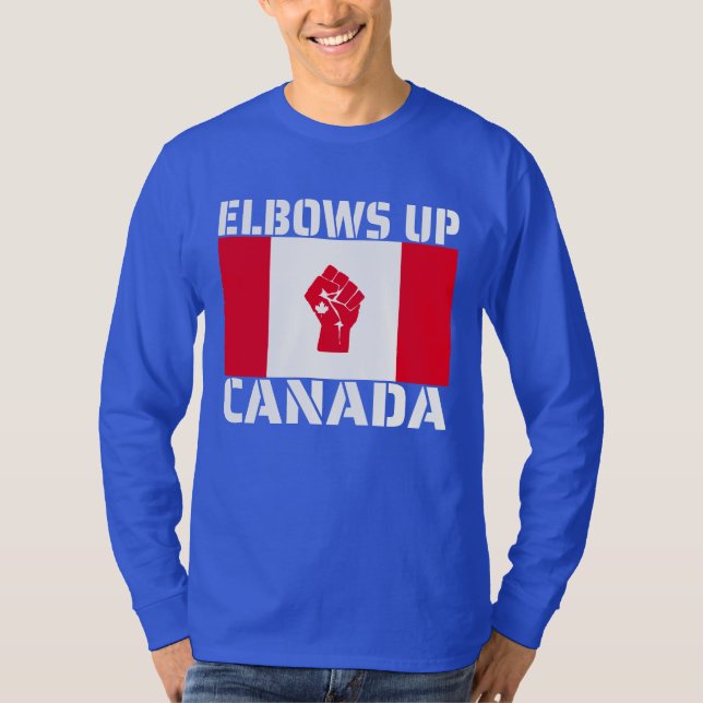 Camiseta Elbows Up Canada - Orgullosos Canadienses (Anverso)