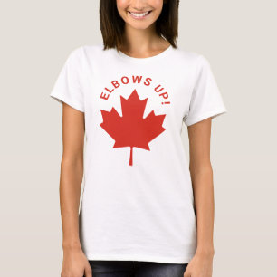 Camiseta ELBOWS UP Canadá Red Maple Leaf Canada