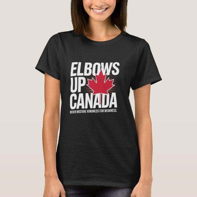 Camiseta Elbows Up Canada True North Strand Free Proud Cana (Anverso)