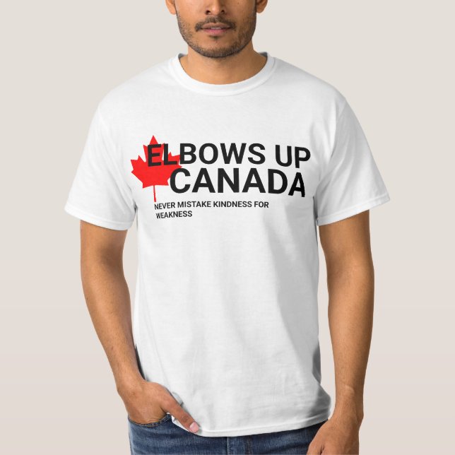 Camiseta ¡Elbows Up Canada TShirt! Nunca confundas la amabi (Anverso)