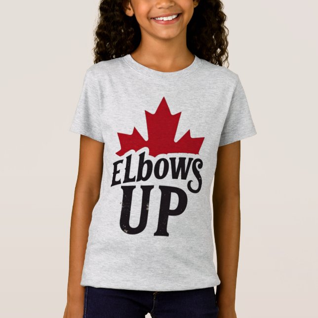 Camiseta Elbows Up - Espíritu canadiense audaz (Anverso)