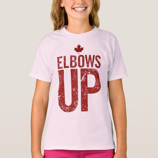 Camiseta Elbows Up - Stand Strand for Canada (Anverso)
