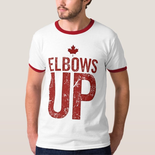 Camiseta Elbows Up - Stand Strand for Canada (Anverso)