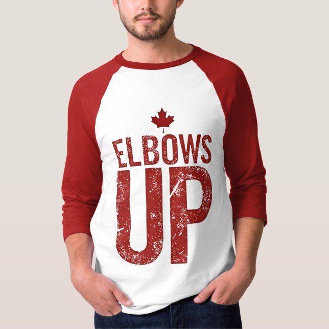 Camiseta Elbows Up - Stand Strand for Canada (Anverso)