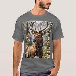 Camiseta Elca De Montaña Utahn Rodeada De Flores De Sego Li