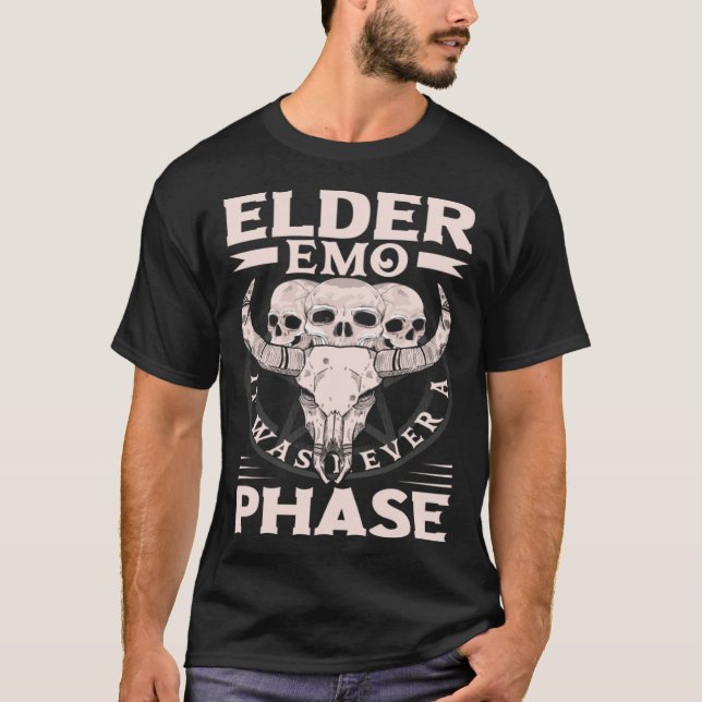 Camiseta Elder Emo It Was Never A Phase Gothic Skeleton  8 (Anverso)