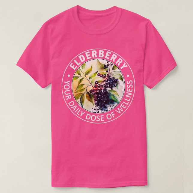 Camiseta Elderberry su dosis diaria de Wellness (Diseño del anverso)