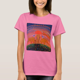 Camiseta Ele-arte original en el tinte rosado del lazo