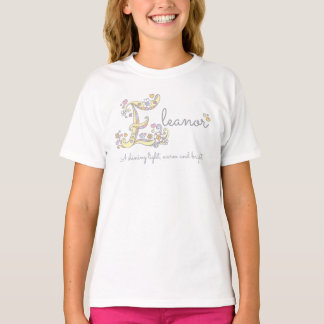 Camiseta Eleanor chicas nombre significa corazones de monog