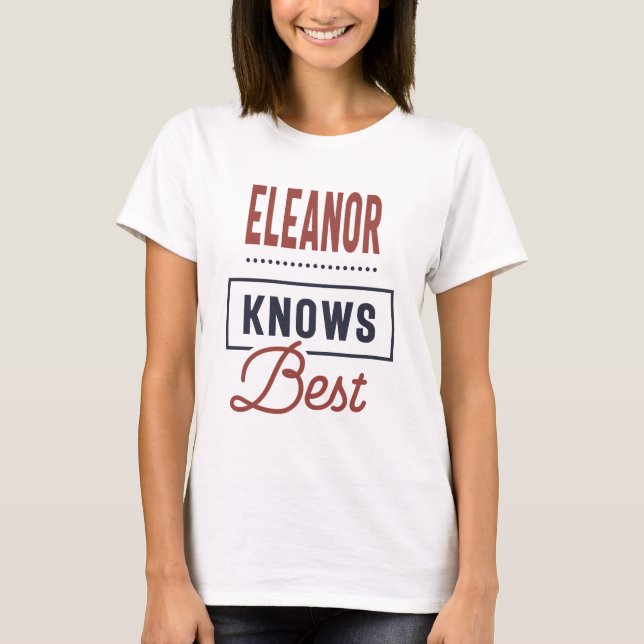 Camiseta Eleanor sabe mejor (Anverso)