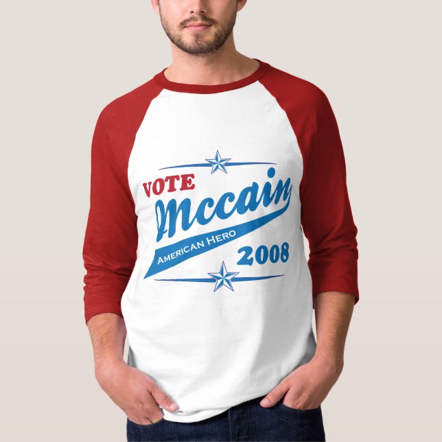Camiseta Elección americana 2008 del voto de McCAIN del (Anverso)