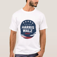 Elección de botón retro para demócratas Harris Wal
