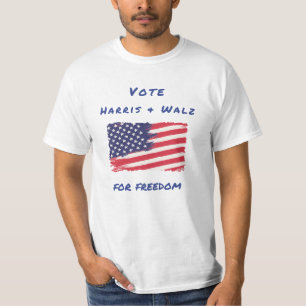 Camiseta Elección de la bandera de la libertad de Harris y
