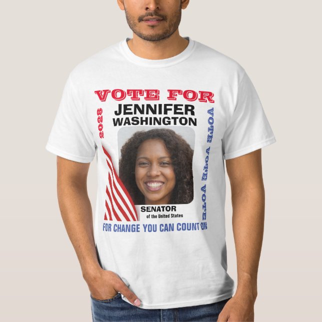 Camiseta Elección de la campaña del Senador Personalizado (Anverso)
