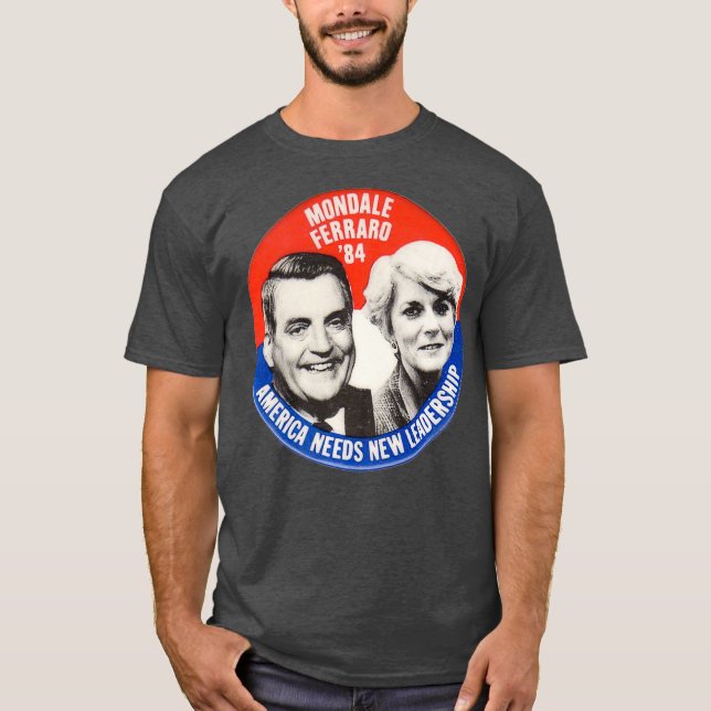 Camiseta Elección de Mondale Ferraro Walter Geraldine (Anverso)