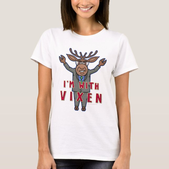 Camiseta Elección de Navidades divertidos con renos de Vixe (Anverso)