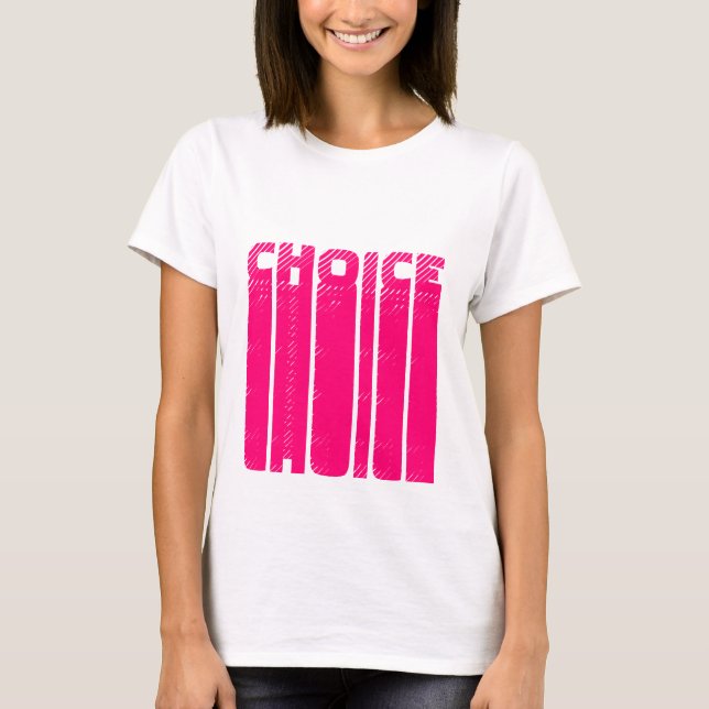 Camiseta Elección de tipografía gráfica rosa caliente moder (Anverso)