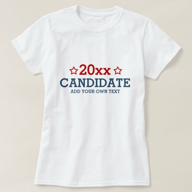 Camiseta Elección de voto agrega tu propio texto personaliz (Diseño del anverso)