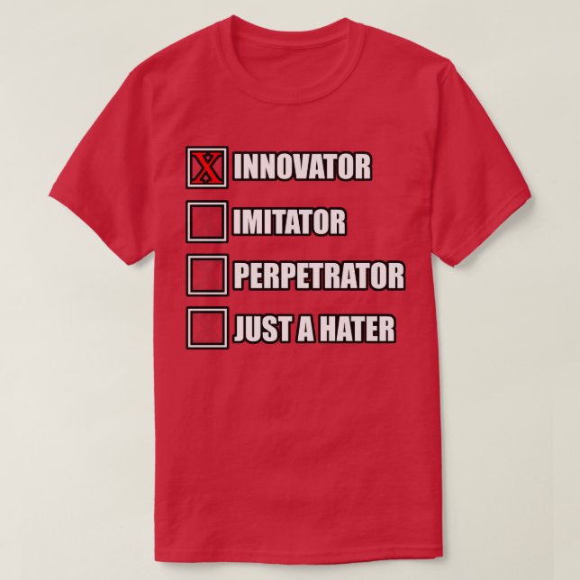 Camiseta Elección múltiple para innovadores (Diseño del anverso)