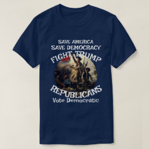 Camiseta Elección Política Bandera de Votación Americana Fu