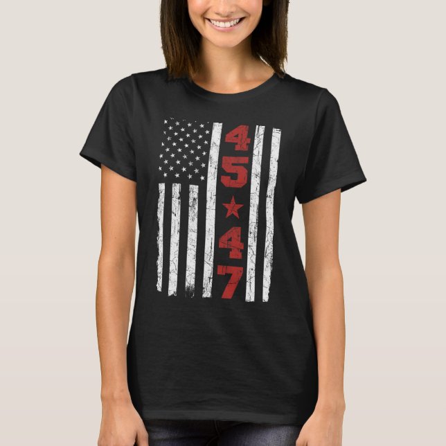 Camiseta Elección presidencial de Trump con bandera norteam (Anverso)