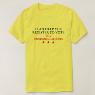 Camiseta Elección presidencial   PUEDO AYUDARTE A REGISTRAR