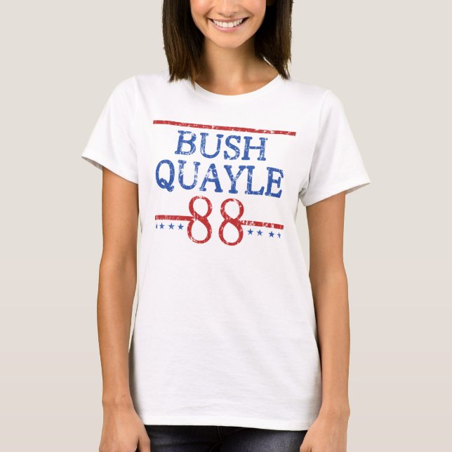 Camiseta Elección retra de Bush Quayle 88 (Anverso)
