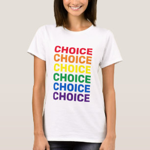 Camiseta Elección tipografía arcoiris orgullo gay elección