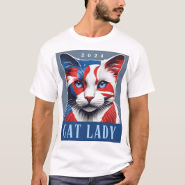 Camiseta Elecciones 2024 de la Orgullosa Dama de Gato Demóc
