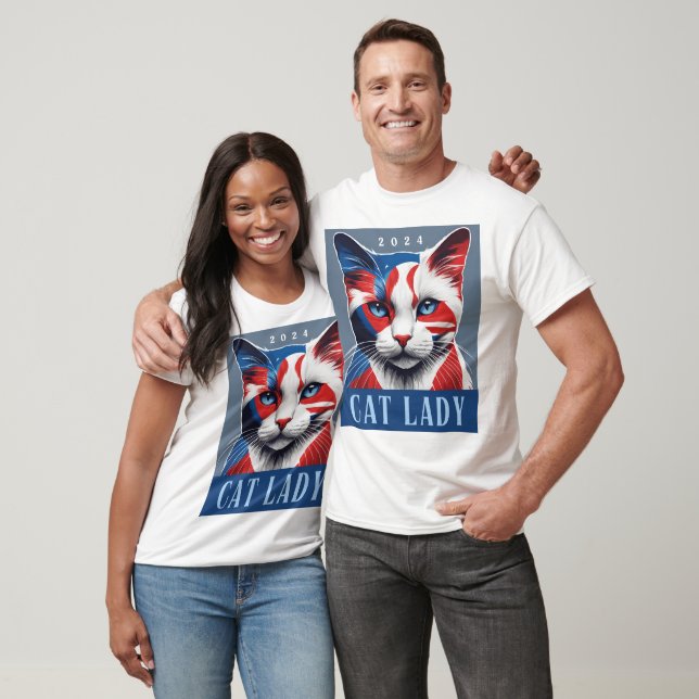 Camiseta Elecciones 2024 de la Orgullosa Dama de Gato Demóc (Unisexo)